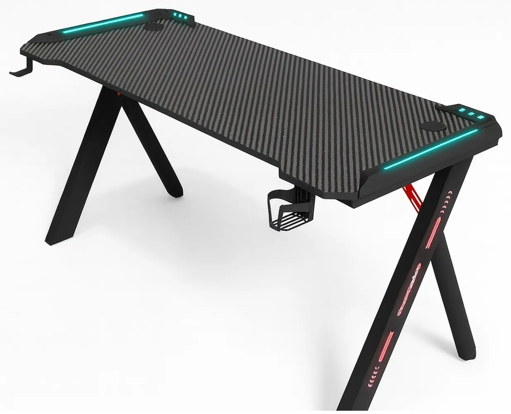 Herný stôl BG03 čierny 120 cm