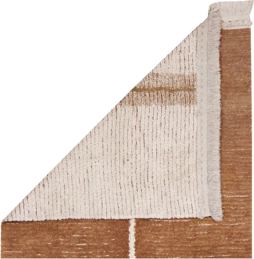 Bavlnený koberec v béžovo-tehlovej farbe 140x200 cm Duetto Toffee – Lorena Canals