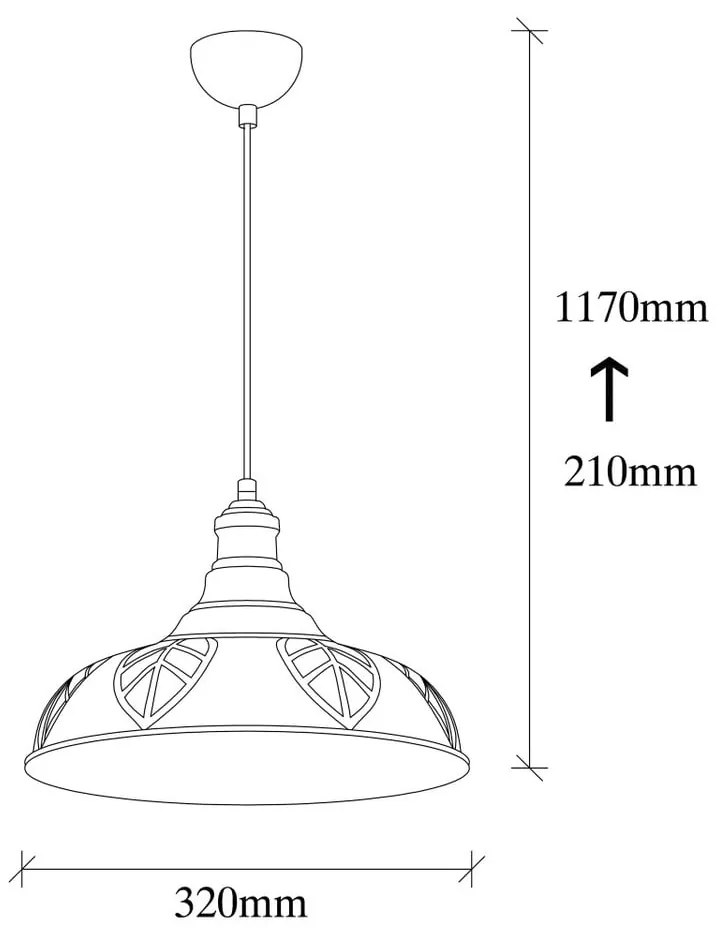 Kovové závesné svietidlo v medenej farbe Opviq lights Philip