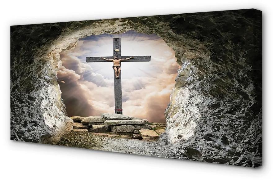 Obraz na plátne Cave ľahký cross Jesus 140x70 cm