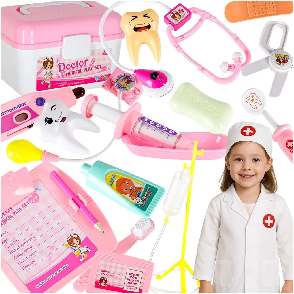 KIK Lekársky kufor sada malý lekár zvuk 35 prvkov