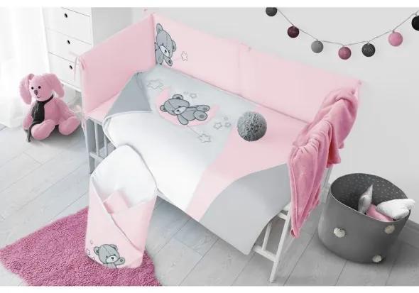 BELISIMA 2-dielne posteľné obliečky Teddy Bear 100/135 ružové