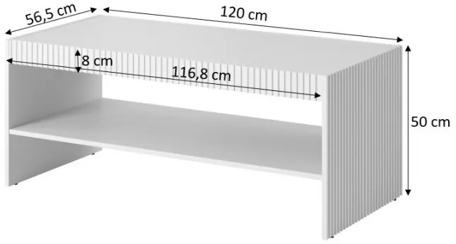 Konferenčný stolík Pafos 120 cm biely