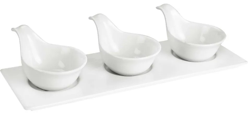Lamart LT9218 4 dielna servírovacia sada misiek Dine, 34 x 12 cm