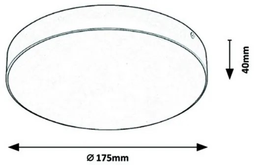 Rabalux LED vonkajšie stropné kruhové svietidlo TARTU 18W | 1800lm | 2800-6000K CCT | IP44 - čierna