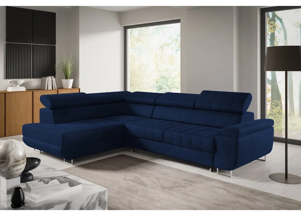 Rozkladacia rohová sedacia súprava HORIZONTE Ľavá Červená