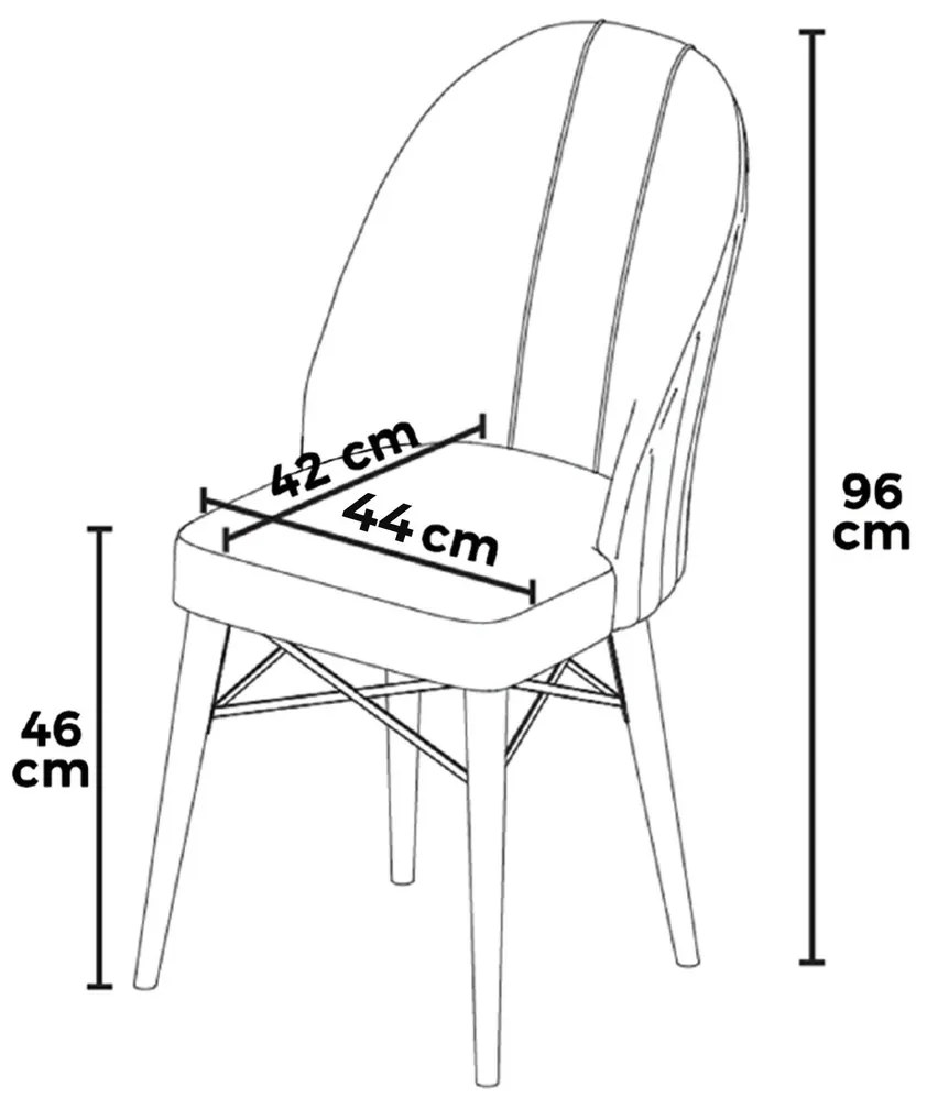 Sada jedálenských stoličiek Ritim Cappuccino, 6 ks