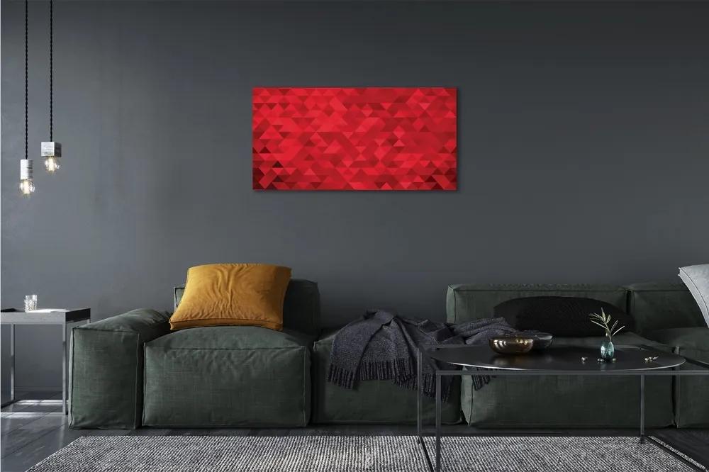 Obraz canvas Červené vzor trojuholníky 100x50 cm