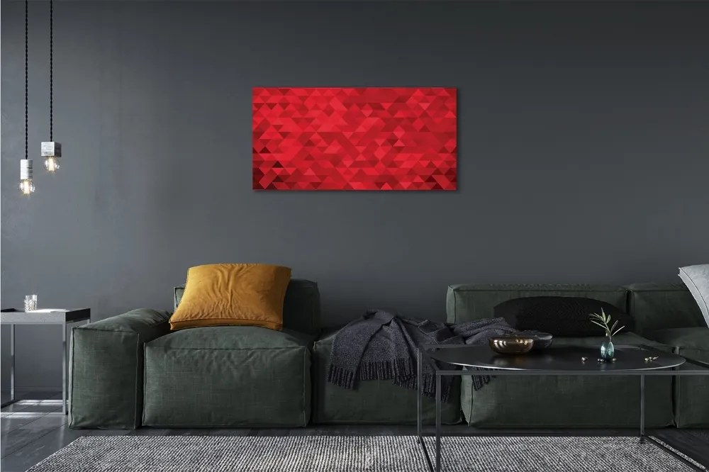 Obraz canvas Červené vzor trojuholníky 120x60 cm