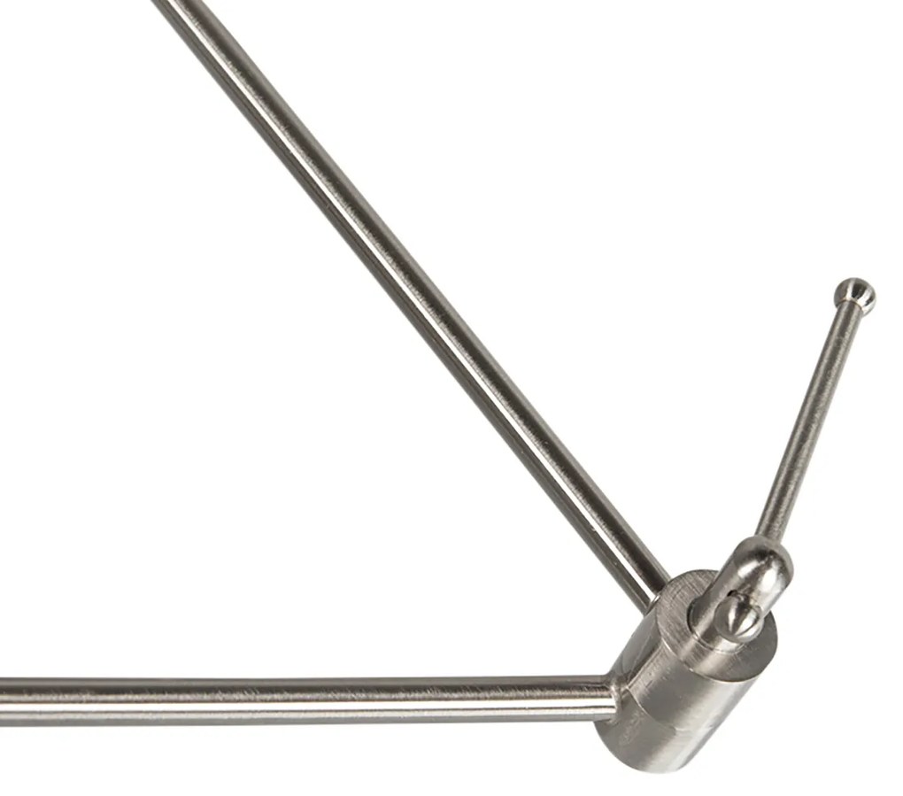 Oceľové závesné svietidlo s tienidlom 35 cm svetlosivá nastaviteľná 2-svetlo - Blitz