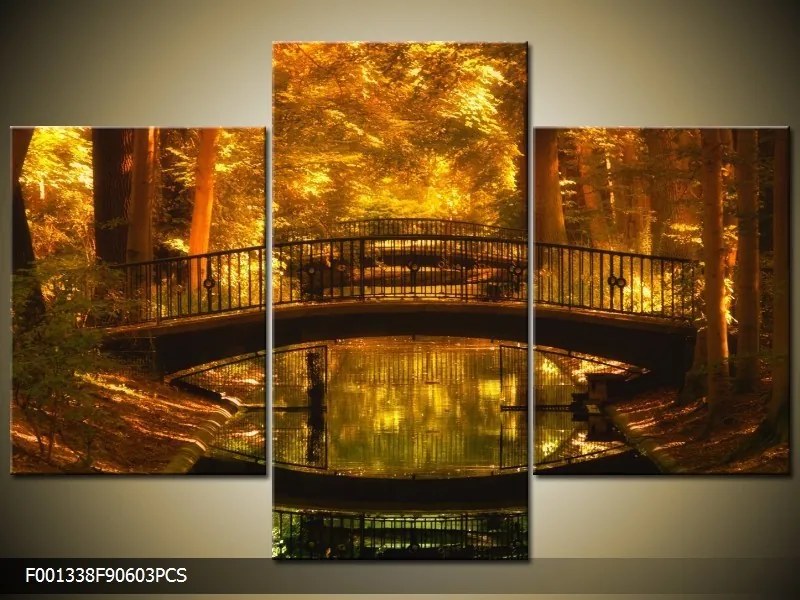 Obraz na plátne Romantický mostík, 3 dielne 90x60cm 60,8 €