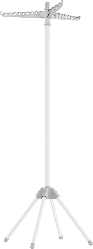 Sušiak na bielizeň s 3 otočnými ramenami na vešiaky, výška 150 cm, sivo-biely
