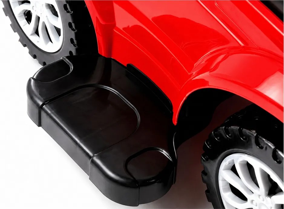LEAN CARS Jazdítko s tlačnou rukoväťou 614W, červené