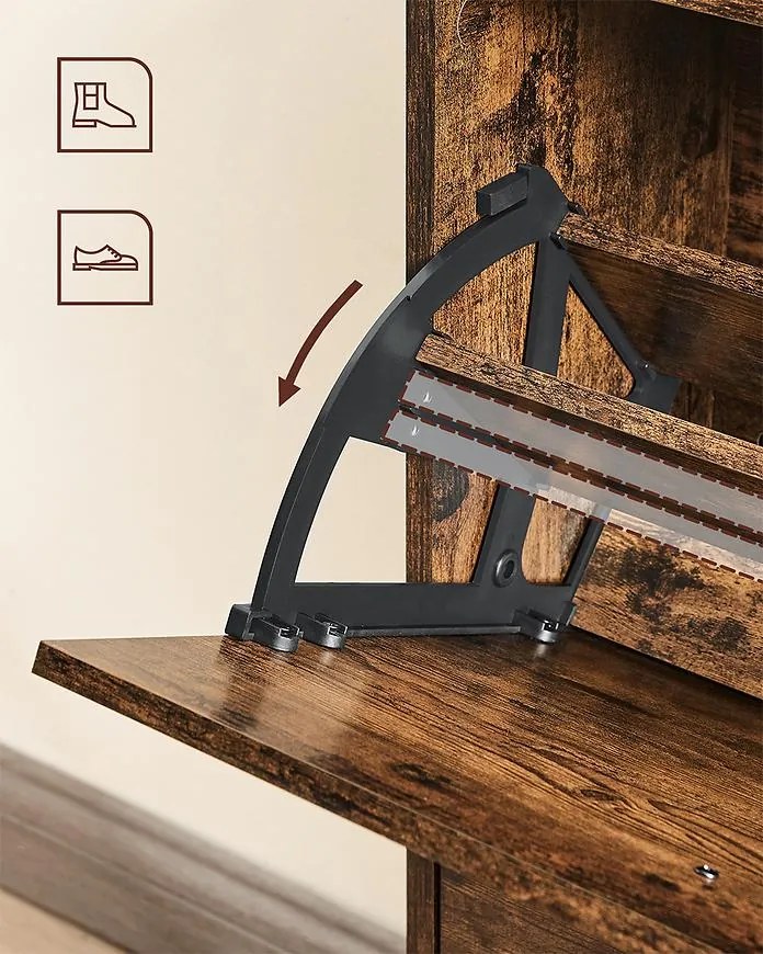 Botník Houseland Fure hnědý/černý