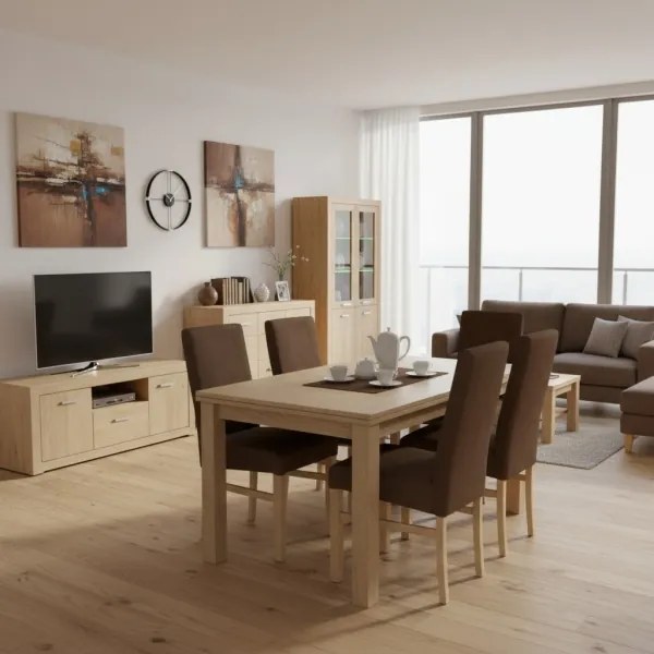 Jedálenská stolička ALISON hnedá/buk