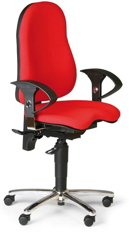 Zdravotná balančná kancelárska stolička EXETER, červená