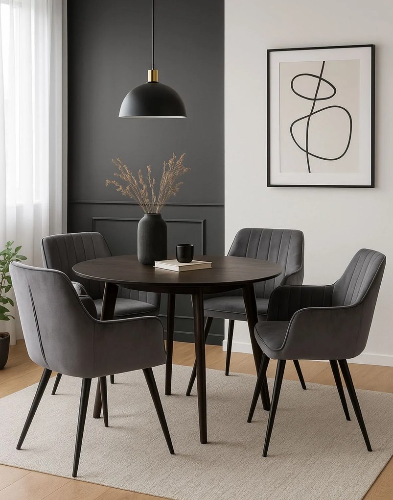 Stolička Apple Velvet sivá