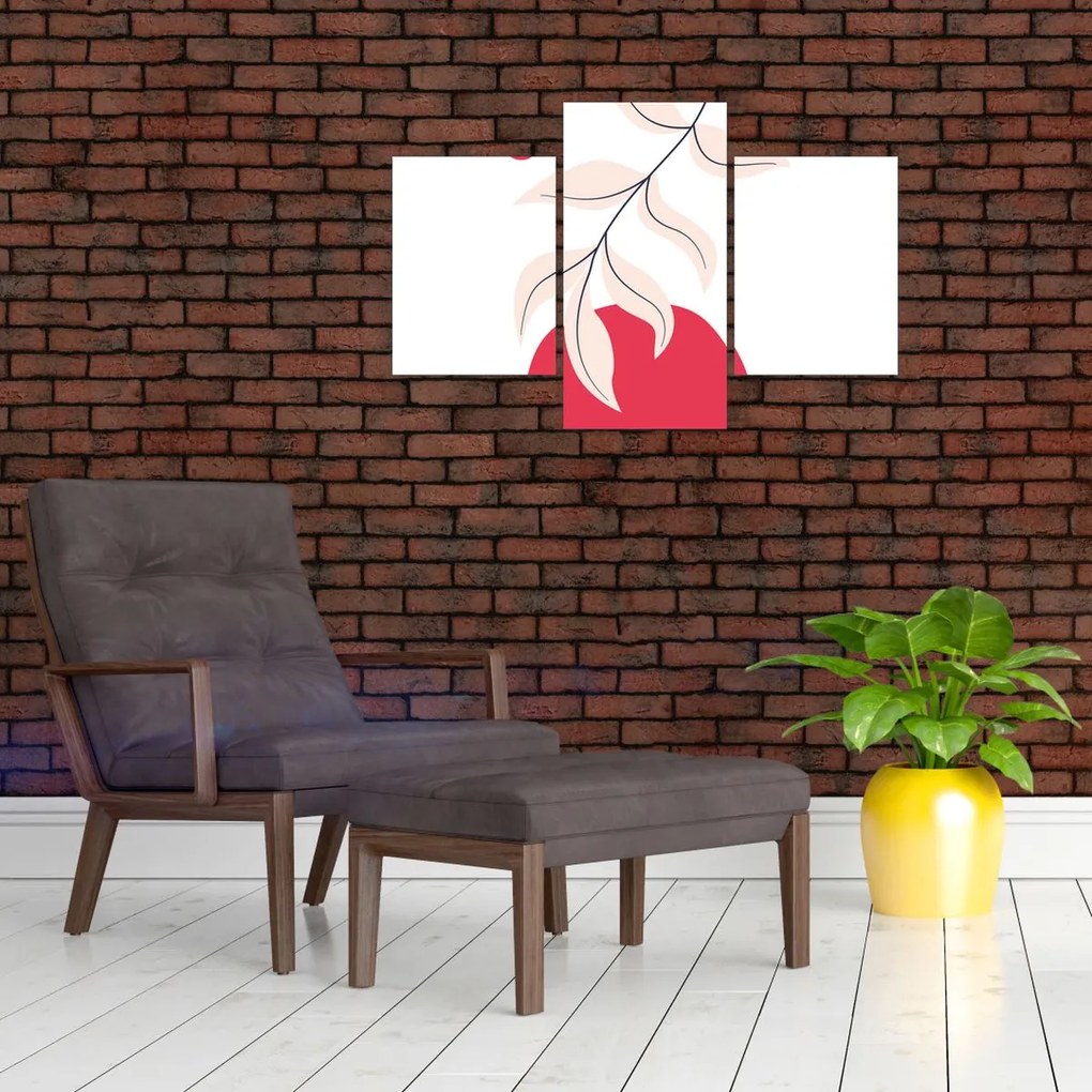 Obraz - Ružová florálna abstrakcia N⁰2 (90x60 cm)