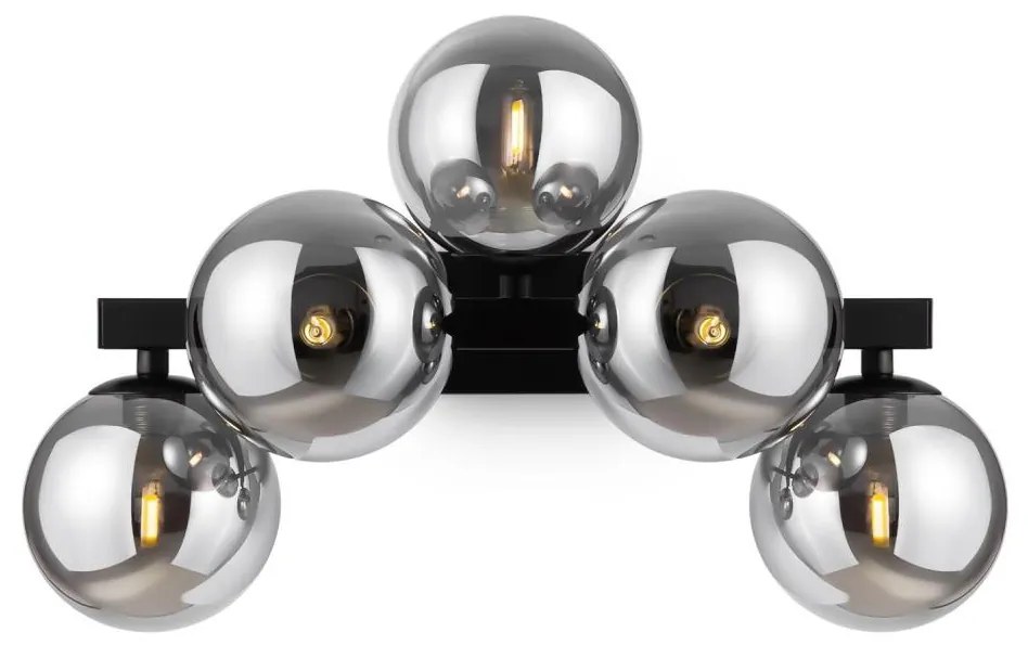 Maytoni MOD547WL-05B - Nástenné svietidlo DALLAS 5xG9/28W/230V čierna