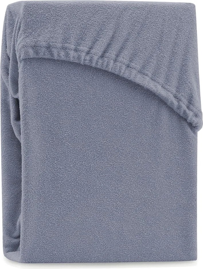 Sivá napínacia froté plachta 180x200 cm Ruby – Restilo