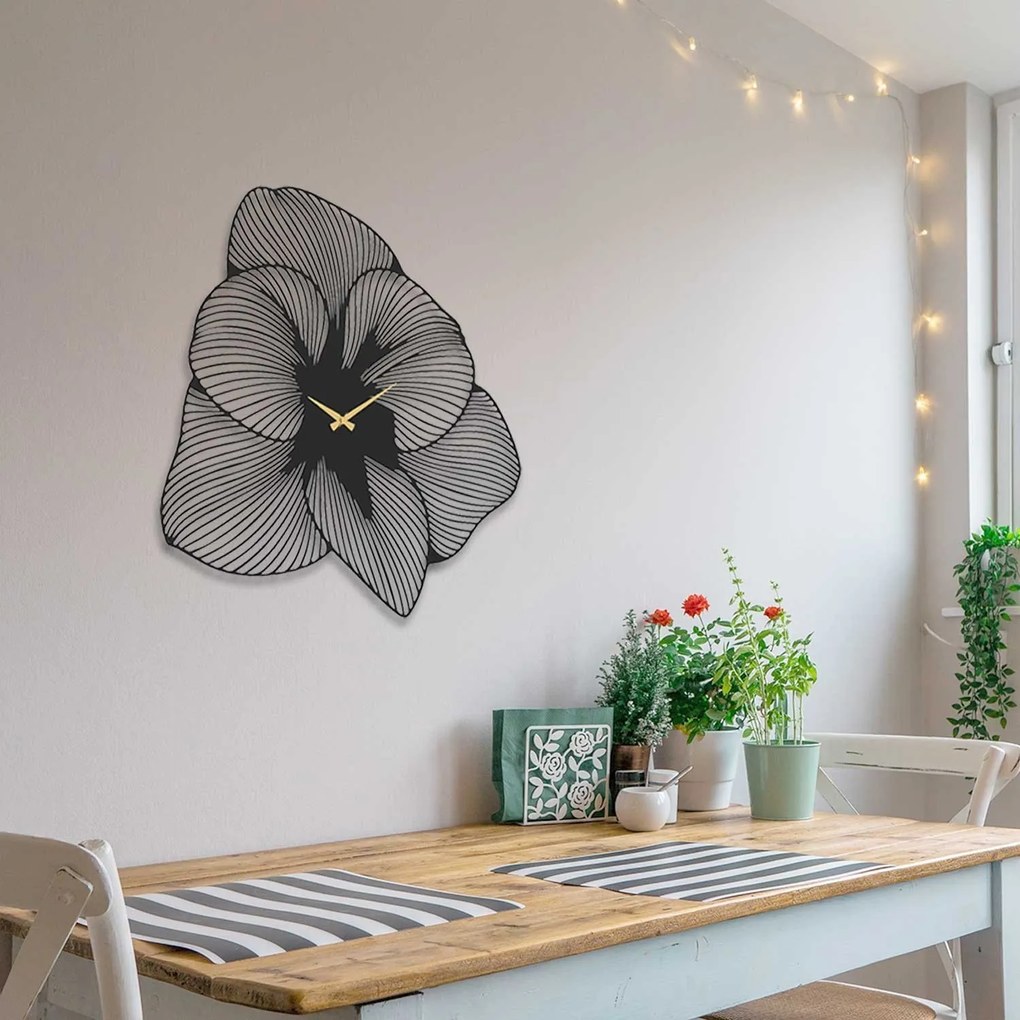Nástenné kovové hodiny Azalea APS039 70 čierne