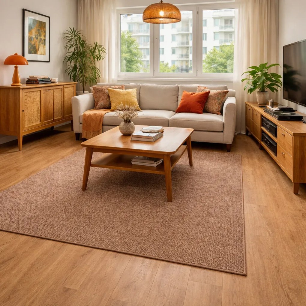 Kusový koberec Rambo-Bet 60, 200x400, hnedá, kancelária, Condor Carpets