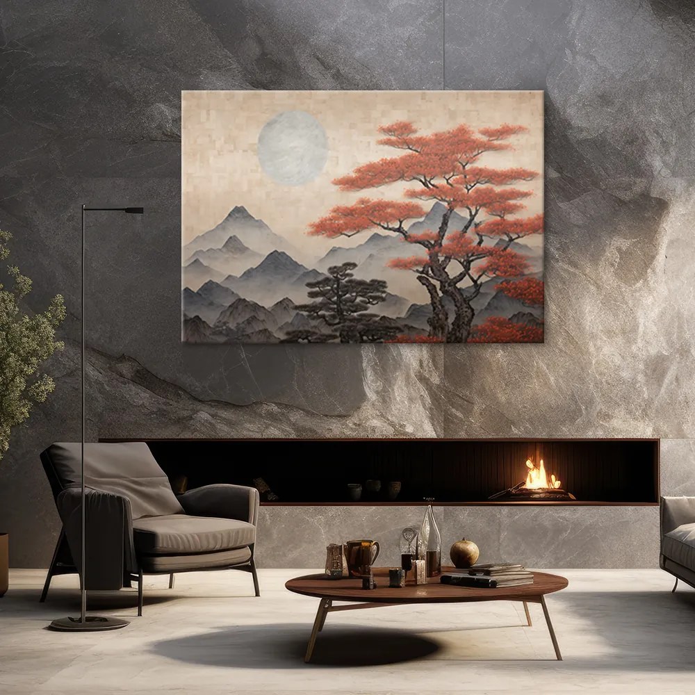 Gario Obraz na plátne Japonská horská krajina Rozmery: 100 x 70 cm