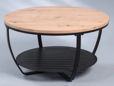 Okrúhly konferenčný stolík Palermo 80 cm, dub artisan%