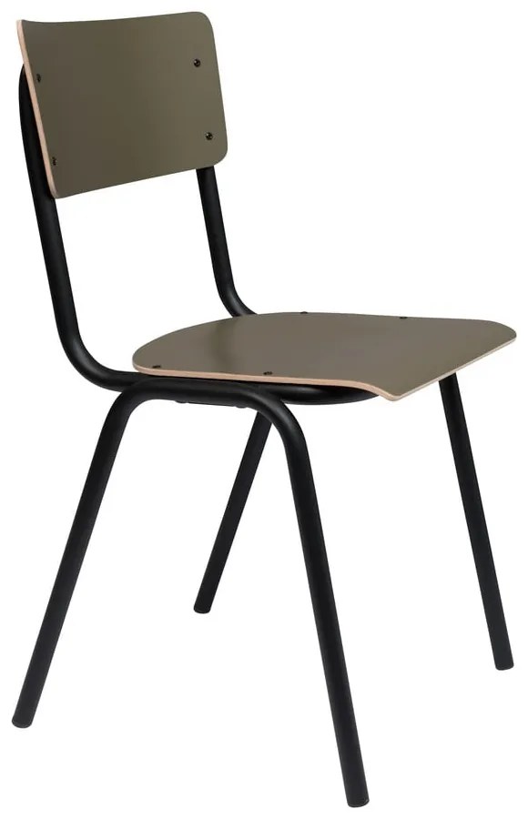 Khaki jedálenské stoličky v súprave 4 ks Back to school - Zuiver