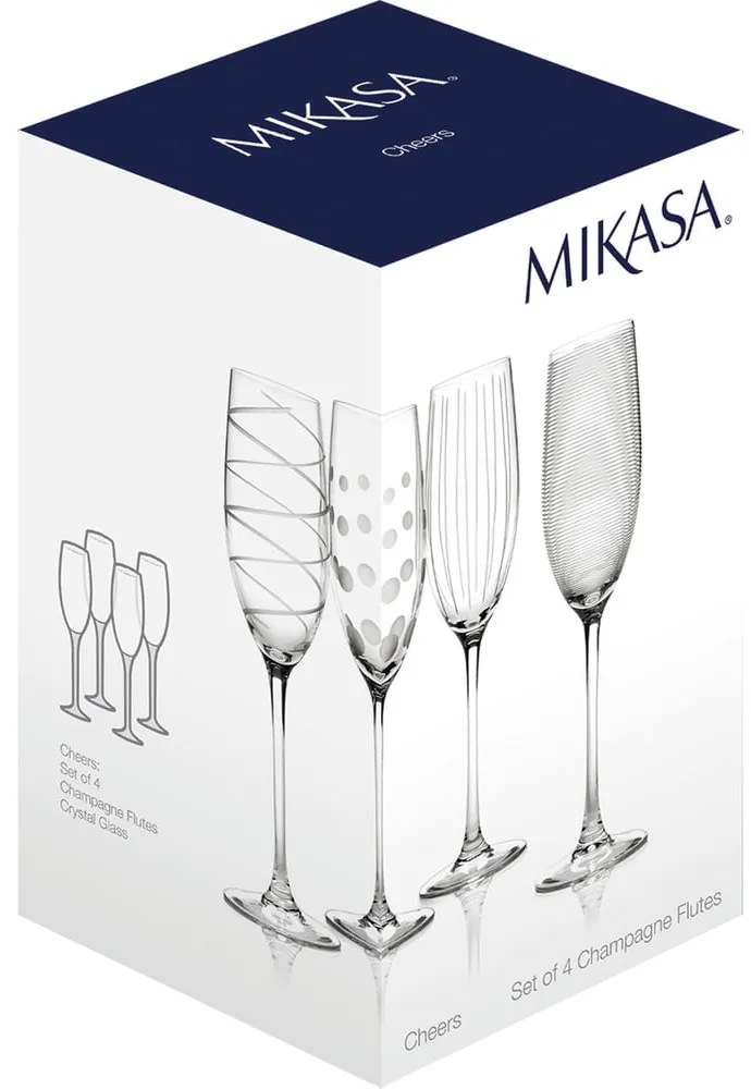 Poháre na sekt v súprave 4 ks 250 ml Cheers - Mikasa