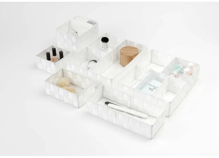 Organizér Compactor TEX 32 x 25 x 8 cm, 5 dielov, biela