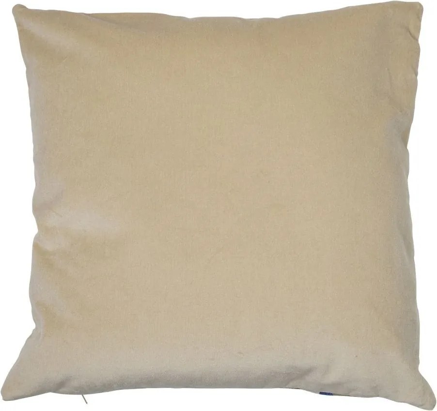 Béžový gobelínový vankúš s motívom buldočka v napoleonskej uniforme - 45 * 15 * 45cm