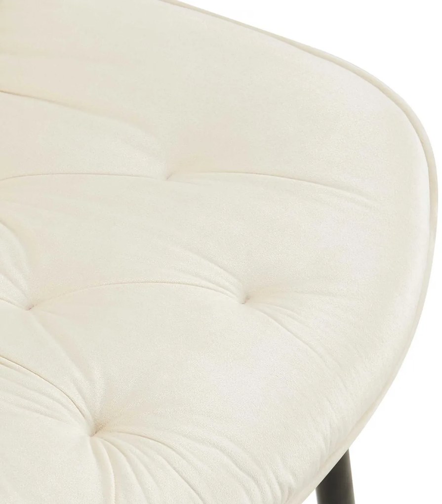 Jedálenská stolička Wallace - zamat - Krémová