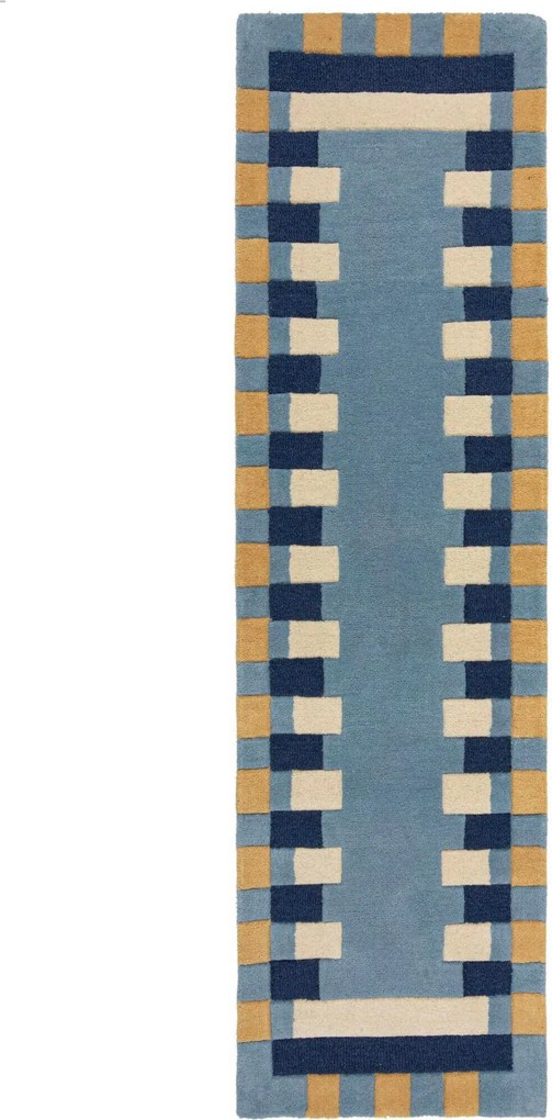 XXXLutz BEHÚŇ, 60/230 cm, modrá, žltá Flair Rugs - Online Only bytové doplnky - 003165040904