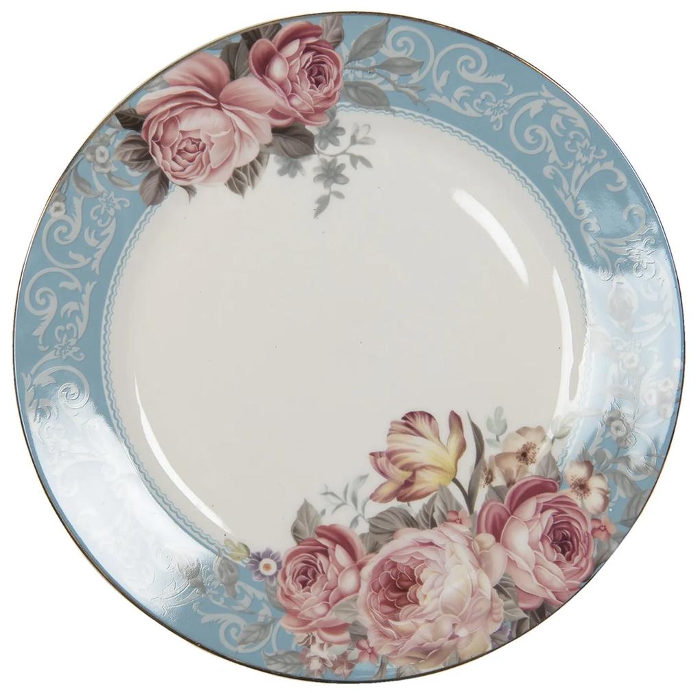 Porcelánový jedálenský tanier so zlatou linkou Peony Rosé - Ø 26*2 cm