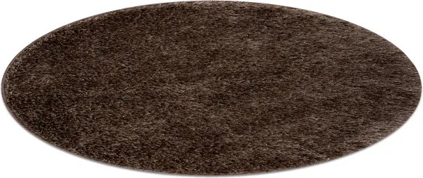 Kúpeľňový koberček SYNERGY glamour / lurex, hnedý kruh