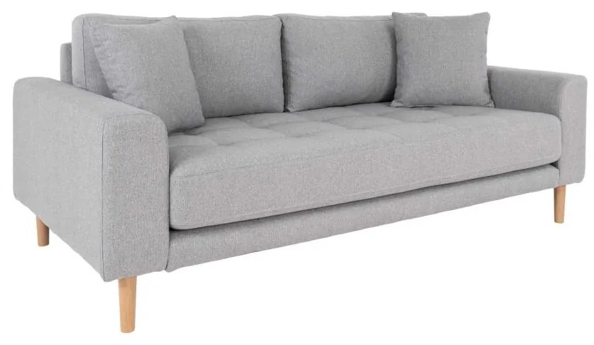 House Nordic -  Elegantná 2-miestna pohovka LIDO LOUNGE 180 cm, svetlošedá