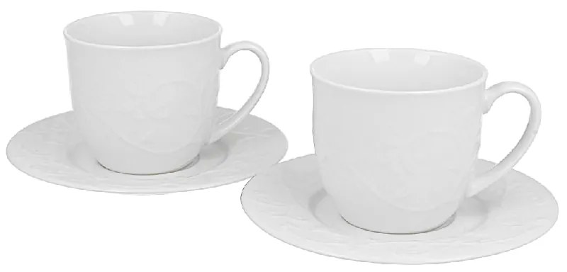 Porcelánová šálka a podšálka 250 ml 2ks