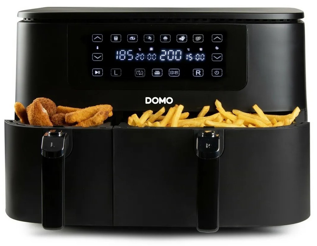 DOMO DO546FR digitálna dvojitá teplovzdušnáfritéza, 3+6 l