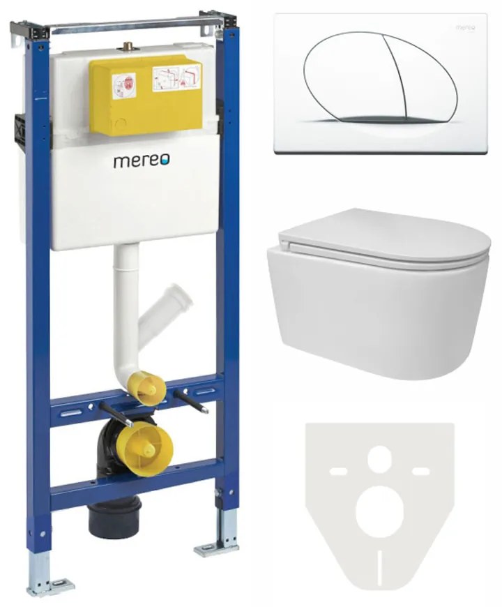 Mereo Mereo, WC komplet pre sádrokartón s príslušenstvom, MER-MM02SETRA