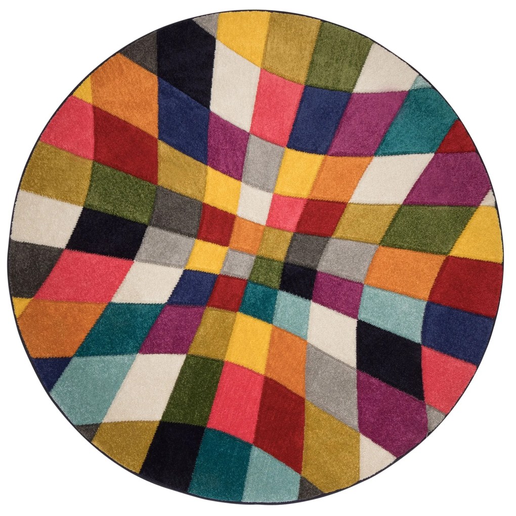 Kusový koberec Spectrum Rhumba Multi kruh, 160x160 (priemer) kruh, viacfarebná, obývacia izba, Flair Rugs