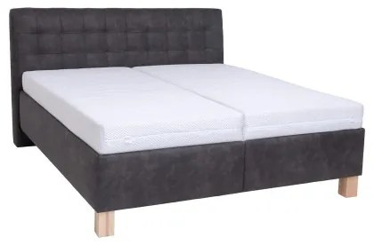 Čalúnená posteľ s matracom a úložným priestorom VIOLET 180x200 cm tmavosivá