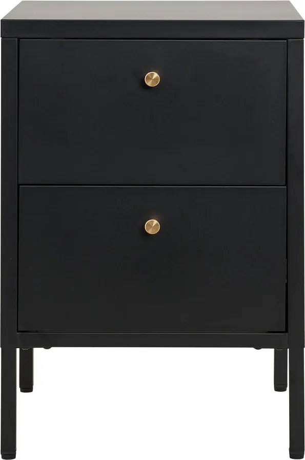 Čierny kovový nočný stolík Dalby – House Nordic