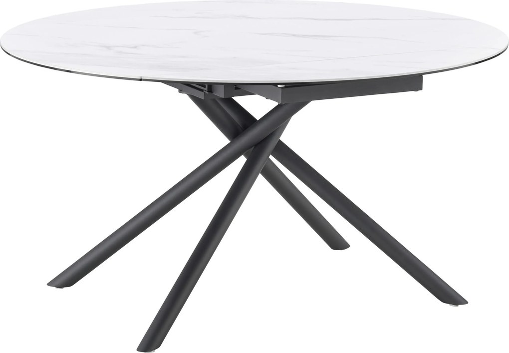 XXXLutz JEDÁLENSKÝ STÔL, čierna, biela, 90-140/140/76 cm MID.YOU - Stoly - 000069016202
