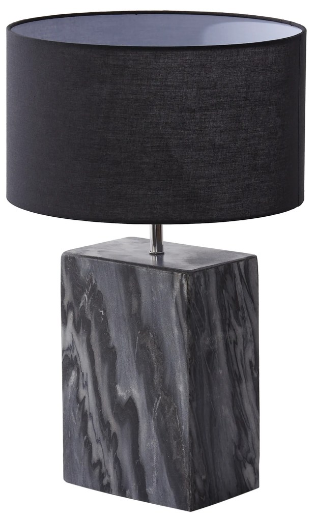 Stolná lampa mramorová 55cm čierny RÁM