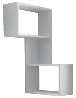 Rohová nástenná polica PART 85,5x47 cm biela