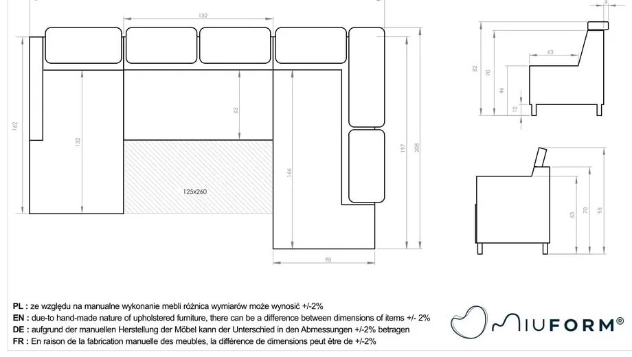 Tyrkysová zamatová rozkladacia rohová pohovka do "U" (ľavý roh) Sweet Harmony – Miuform