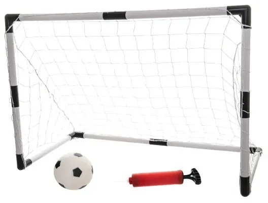 Teddies Bránka futbalová 2v1 + lopta plast v krabici 43x24x16cm