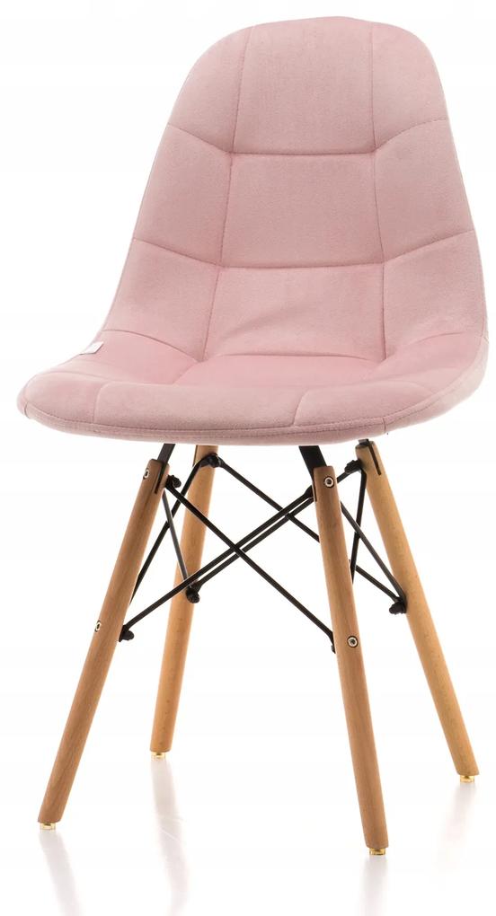 PROXIMA.store - Jedálenská stolička MOON Farba: ružová, Farba nôh: bukové