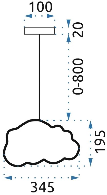 Moderné detské stropné svietidlo - mrak ružová